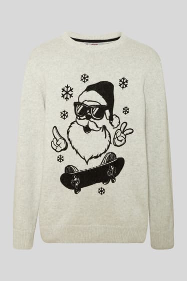 Children - Christmas jumper - white-melange