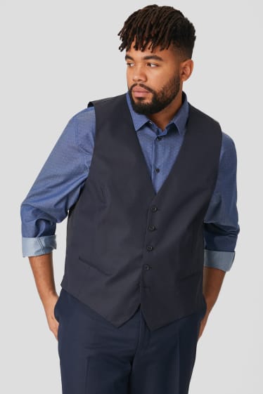 Men - Suit waistcoat  - dark blue