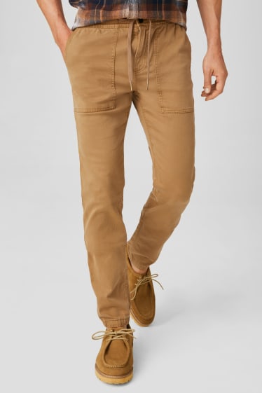 Men - Trousers - tapered fit - light brown