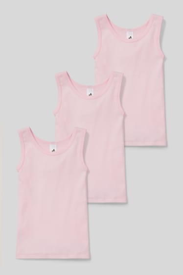 Niños - Pack de 3 - camisetas interiores - rosa