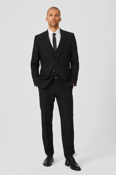 Heren - Costuum met twee broeken - regular fit - 4-delig - zwart