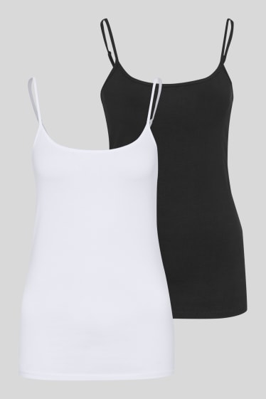 Women - Multipack of 2 - basic top - white / black