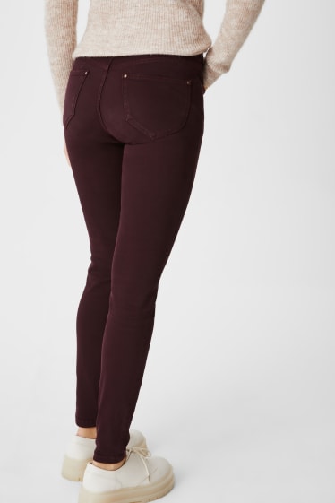 Mujer - Skinny jeans - shaping jeans - rojo oscuro