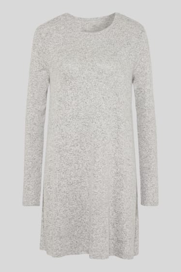 Donna - Abito in maglia basic - grigio chiaro melange