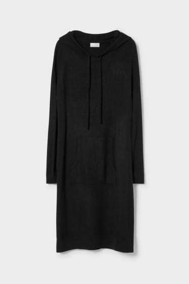 Dames - Gebreide jurk - zwart