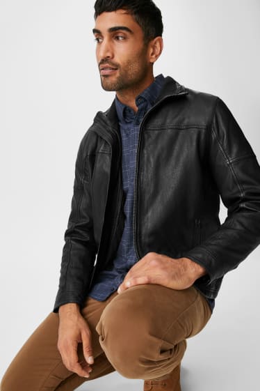 Men - Leather jacket - dark brown