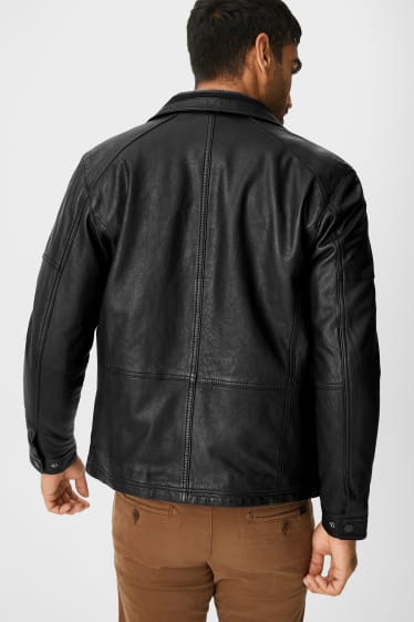 Men - Leather jacket - dark brown