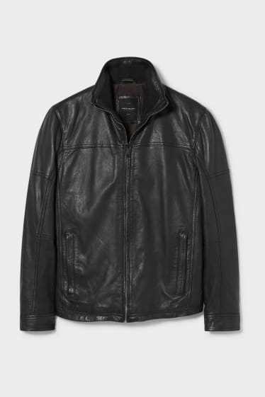 Men - Leather jacket - dark brown