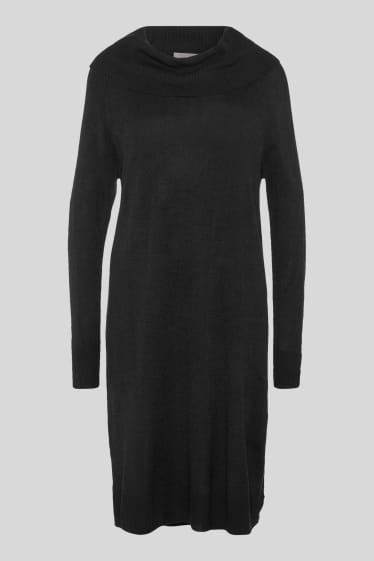 Women - Knitted dress - black