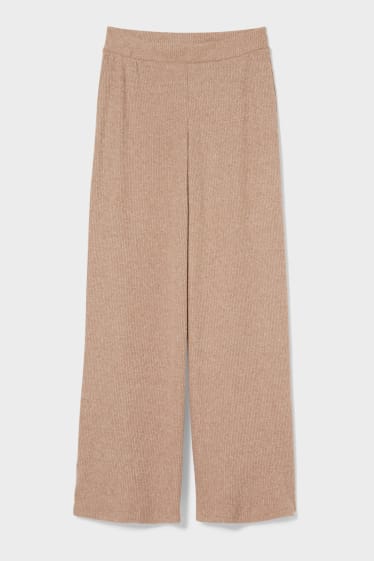 Women - Trousers - palazzo - light brown