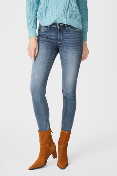Dames - Skinny jeans - jog denim - lichtblauw