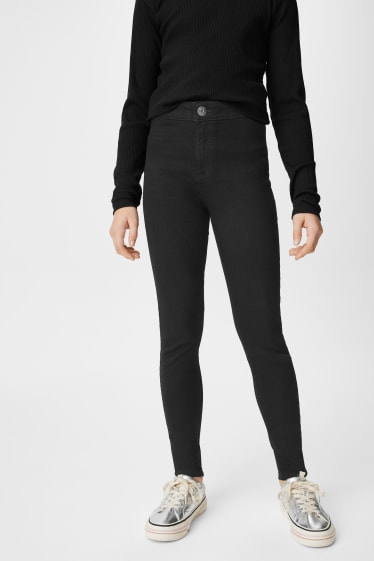 Kinder Mädchen - Jegging Jeans - schwarz