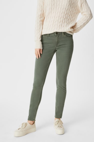 Donna - Skinny jeans - jog denim - verde scuro