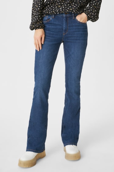Dames - Bootcut jeans - shaping jeans - jeansblauw