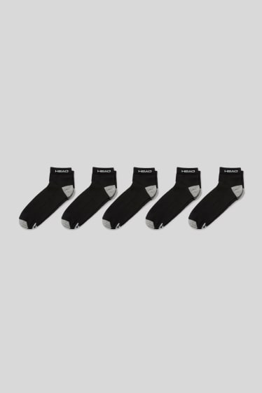 Men - HEAD - multipack of 5 - short sports socks - black