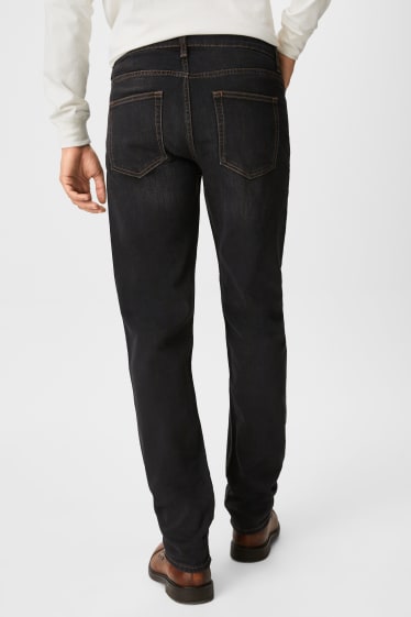 Heren - Straight jeans - zwart mix