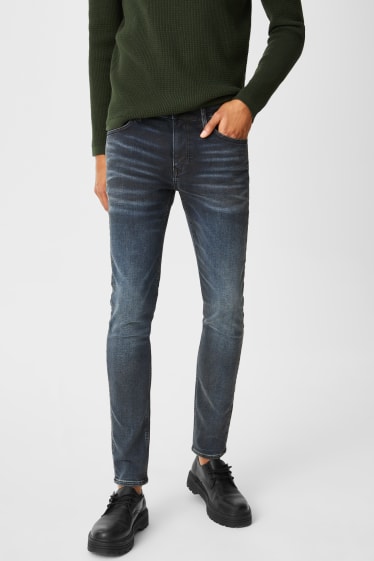 Men - CLOCKHOUSE - skinny jeans - jog denim - denim-dark blue