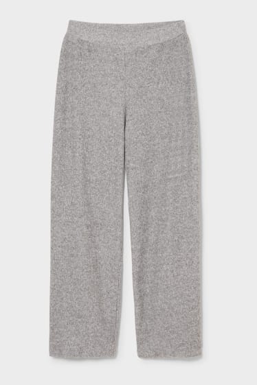 Femmes - Pantalon - palazzo - gris clair chiné