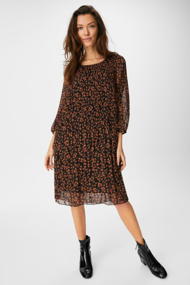 Women - Dress - black / beige