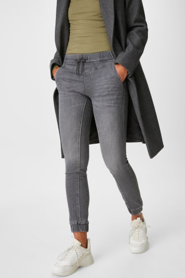 Femmes - Skinny jean - jog denim - jean gris