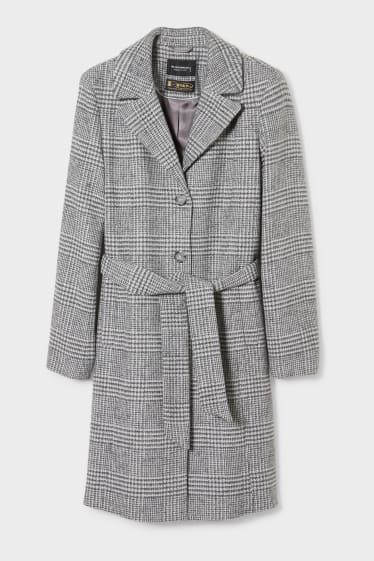 Donna - Cappotto - quadri - grigio chiaro melange