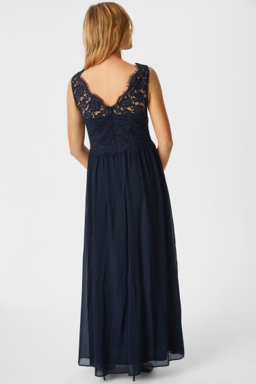 Femmes - Robe Fit & Flare - style festif - bleu foncé