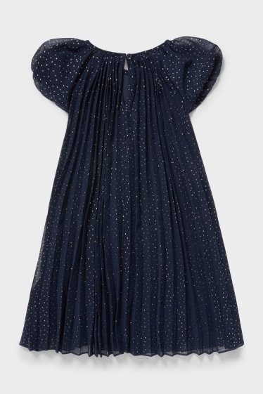 Enfants filles - Robe - finition brillante - bleu foncé