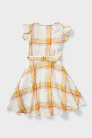 Bambini - Vestito - a quadretti - giallo chiaro