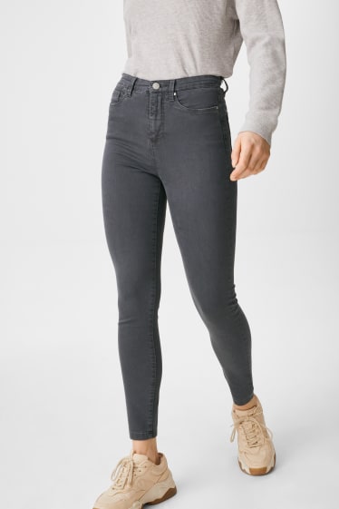 Ados & jeunes adultes - CLOCKHOUSE - super skinny jean - gris anthracite