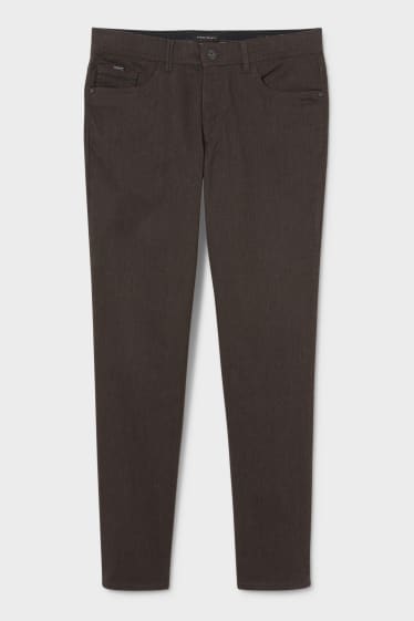 Uomo - Pantaloni - Slim Fit - marrone scuro