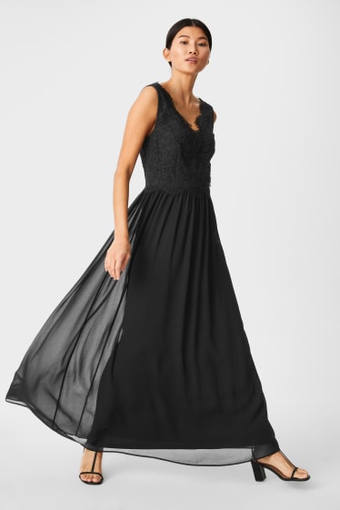 Women - Fit & flare dress - formal - black