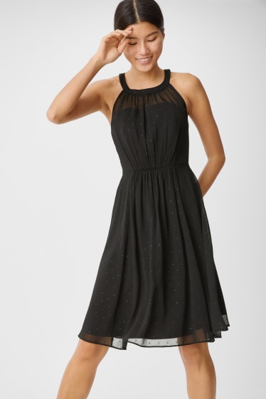 Women - Fit & flare dress - formal - black