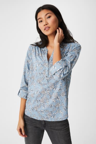 Mujer - Blusa - azul claro