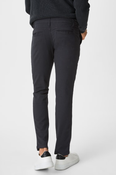 Men - Chinos - tapered fit - dark blue