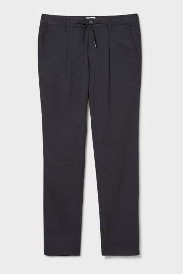 Uomo - Pantaloni chino - tapered fit - blu scuro