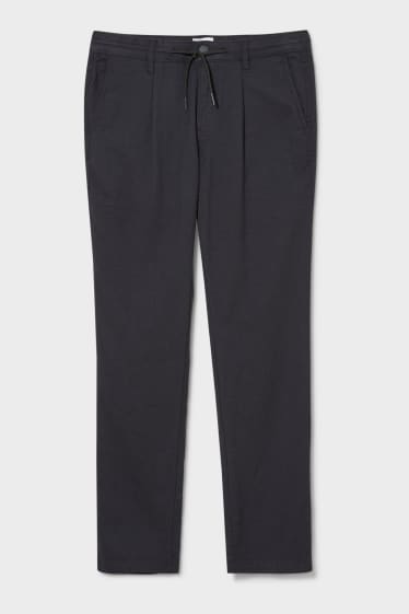 Pánské - Kalhoty Chino - Tapered Fit - tmavomodrá