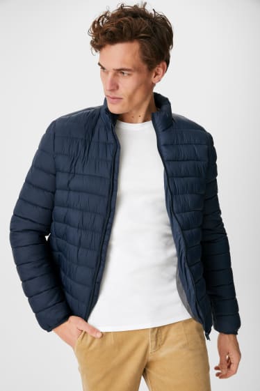 Men - Quilted jacket - dark blue