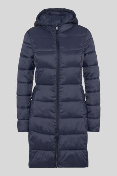 Women - Quilted coat - dark blue