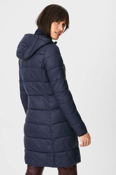 Women - Quilted coat - dark blue