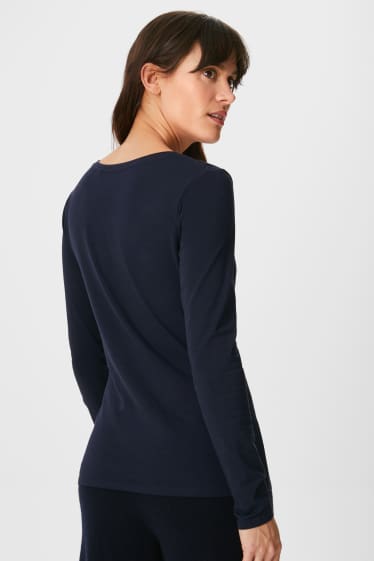 Women - Multipack of 2 - basic long sleeve top - dark blue