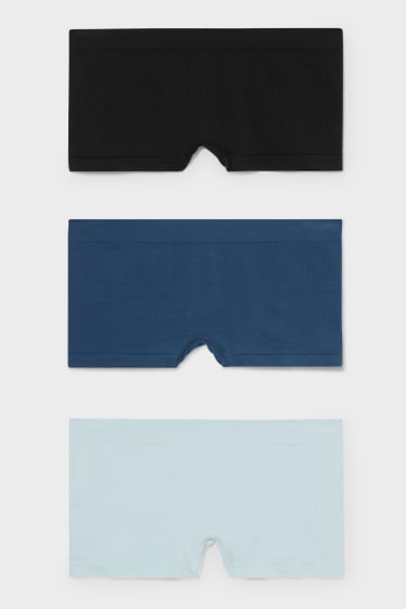 Dámské - Multipack 3 ks - kalhotky hipster - bezešvé - světle modrá