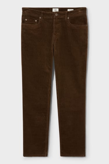 Hombre - Pantalón de pana - Regular Fit - marrón
