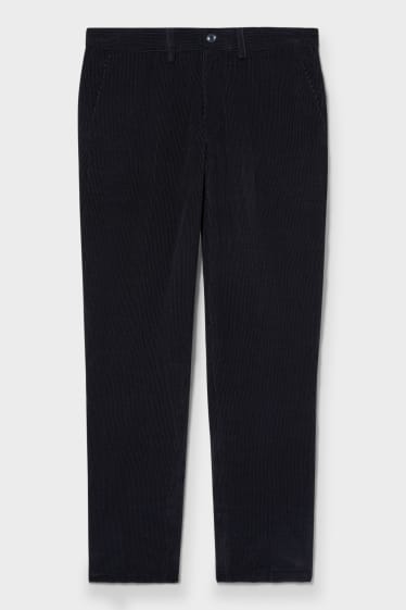 Hombre - Pantalón de pana - Regular Fit - azul oscuro