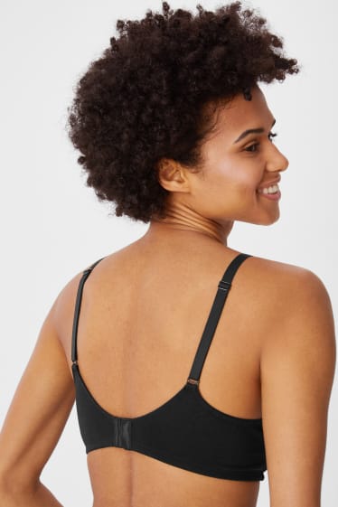 Women - Non-wired nursing bra - padded - black