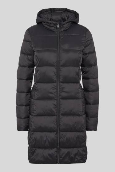 Women - Quilted coat - black