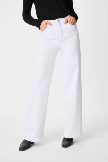 Damen - Wide Jeans - weiß