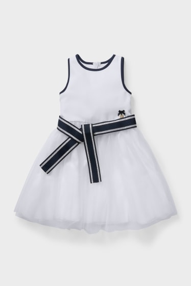 Children - Dress - party - white / blue