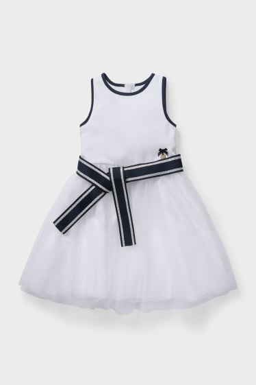 Enfants - Robe - style festif - blanc / bleu