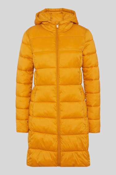 Women - Quilted coat - gold