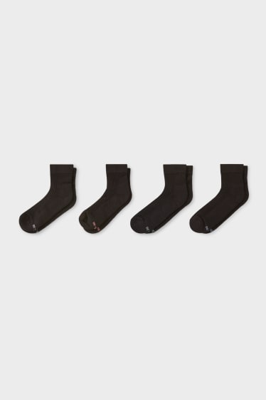Dames - Set van 4 - sokken - zwart